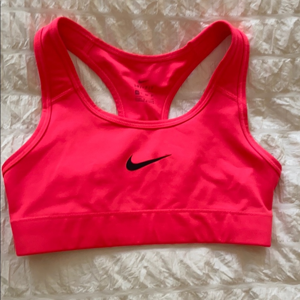nike neon pink sports bra size XS